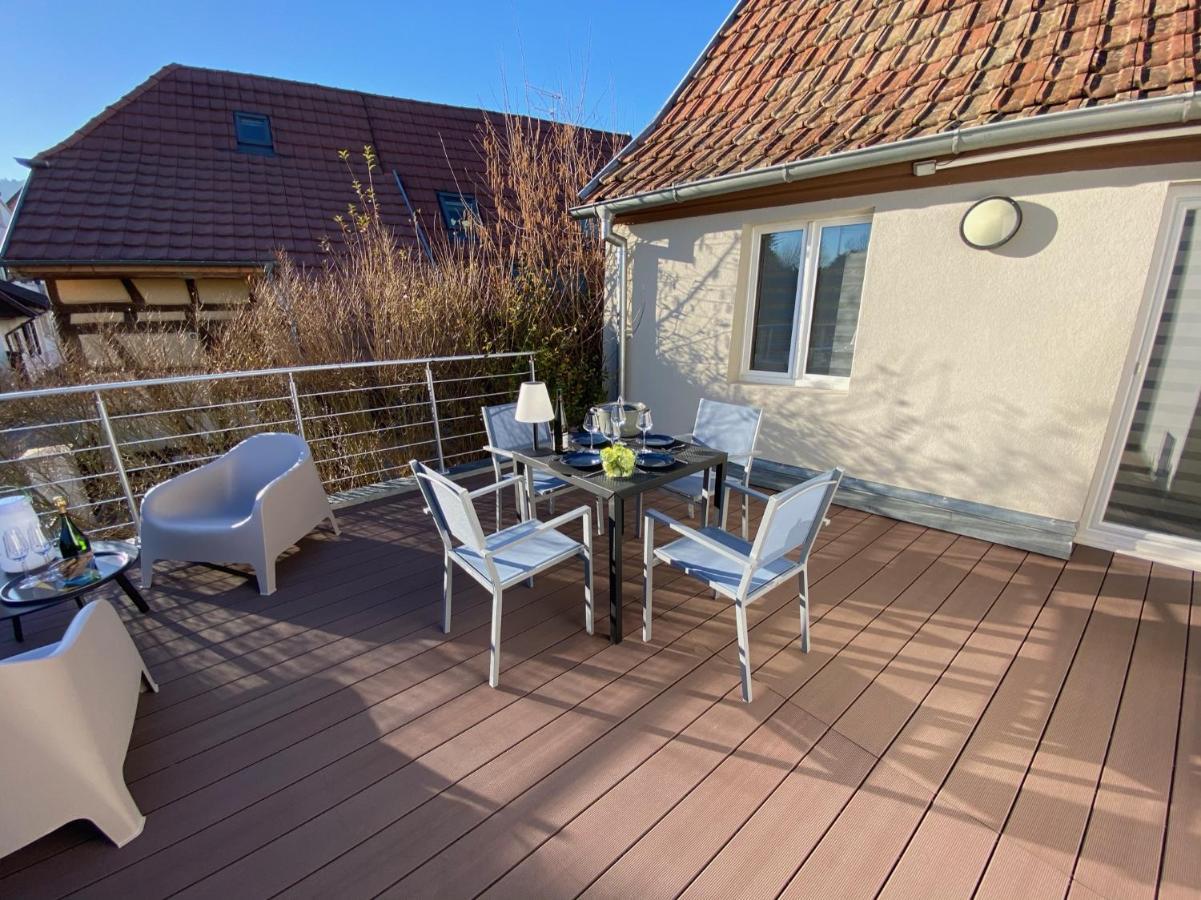 Duplex Le 12 - Appartement Avec Terrasse Dans Le Vignoble - 5 Mn Du Centre De Colmar 韦托尔塞姆 外观 照片