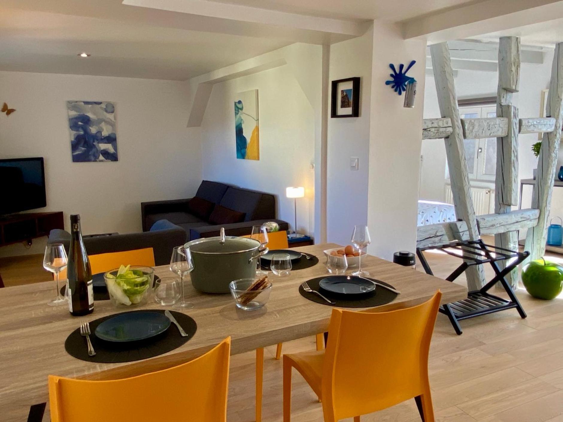 Duplex Le 12 - Appartement Avec Terrasse Dans Le Vignoble - 5 Mn Du Centre De Colmar 韦托尔塞姆 外观 照片